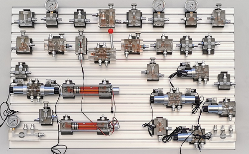 PLC控制液压传动实验教学设备(图4) PLC控制液压传动实验教学设备(图4)