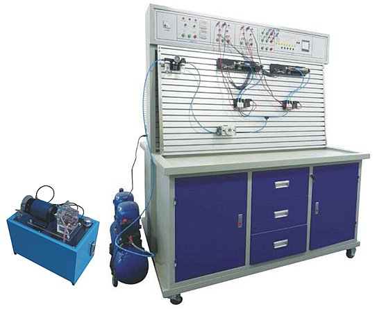 透明气动液压PLC综合控制教学实验台(图1)