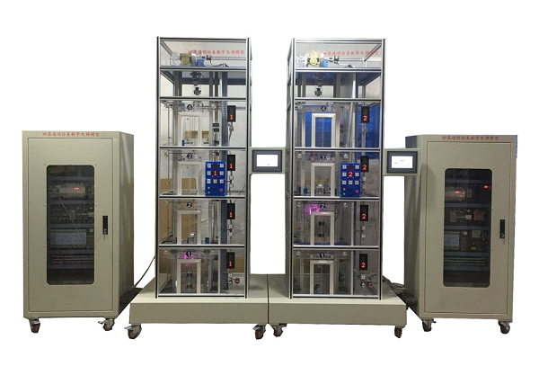 双联四层透明仿真教学电梯模型(图1) 双联四层透明仿真教学电梯模型(图1)